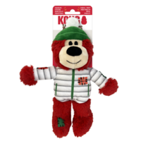 Hračka Kong Dog Holiday Wild Knots Bear s pískatkom M